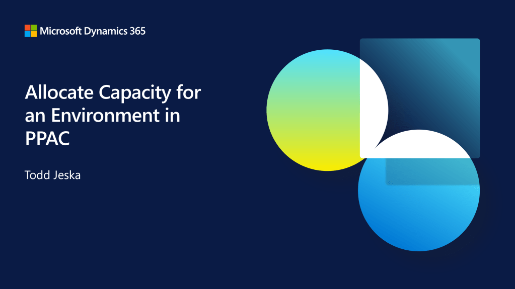 Allocate Capacity for an Environment in&nbsp;PPAC